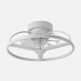 Ventilador de techo con luz Fabrilamp Bora LED blanco 8 palas motor DC Ø50cm 60W — vista 2