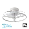 Ventilador de techo con luz Fabrilamp Bora LED blanco 8 palas motor DC Ø50cm 60W — vista 1