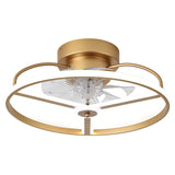 Ventilador de techo con luz Fabrilamp Bora LED dorado 8 palas motor DC Ø50cm 60W — vista 3