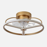 Ventilador de techo con luz Fabrilamp Bora LED dorado 8 palas motor DC Ø50cm 60W — vista 2