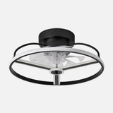 Ventilador de techo con luz Fabrilamp Bora LED negro 8 palas motor DC Ø50cm 60W — vista 2