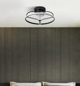 Ventilador de techo con luz Fabrilamp Bora LED negro 8 palas motor DC Ø50cm 60W — vista 4