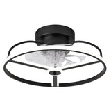Ventilador de techo con luz Fabrilamp Bora LED negro 8 palas motor DC Ø50cm 60W — vista 3