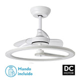 Ventilador de techo con luz Fabrilamp Chom LED blanco 3 palas motor DC Ø62cm 110W — vista 1