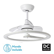 Ventilador de techo con luz Fabrilamp Chom LED blanco 3 palas motor DC Ø62cm 110W — vista 1