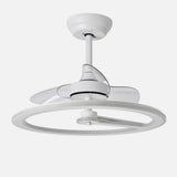 Ventilador de techo con luz Fabrilamp Chom LED blanco 3 palas motor DC Ø62cm 110W — vista 2