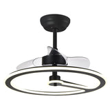 Ventilador de techo con luz Fabrilamp Chom LED negro 3 palas motor DC Ø62cm 110W — vista 3