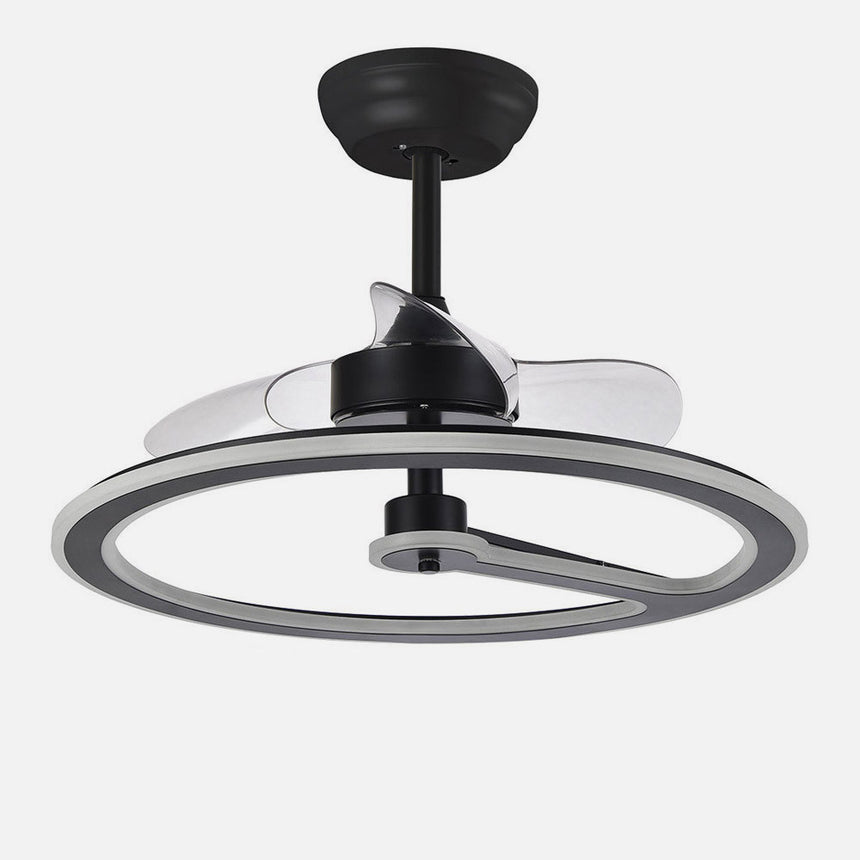 Ventilador de techo con luz Fabrilamp Chom LED negro 3 palas motor DC Ø62cm 110W — vista 2
