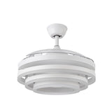 Ventilador de techo retráctil Fabrilamp Kai LED blanco 3 palas motor DC 3000-6000K Ø107cm 72W — vista 3