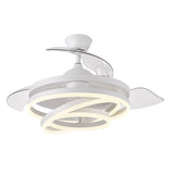 Ventilador de techo retráctil Fabrilamp Kai LED blanco 3 palas motor DC 3000-6000K Ø107cm 72W — vista 4