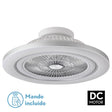 Ventilador de techo Fabrilamp Mato níquel 5 aspas luz LED