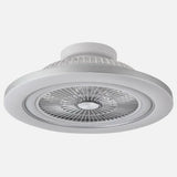 Ventilador Fabrilamp Mato níquel detalle aspas