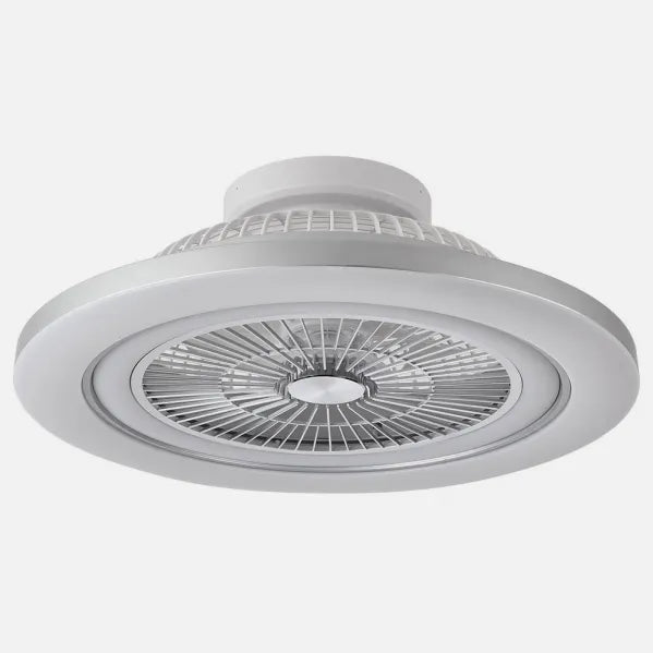 Ventilador Fabrilamp Mato níquel detalle aspas
