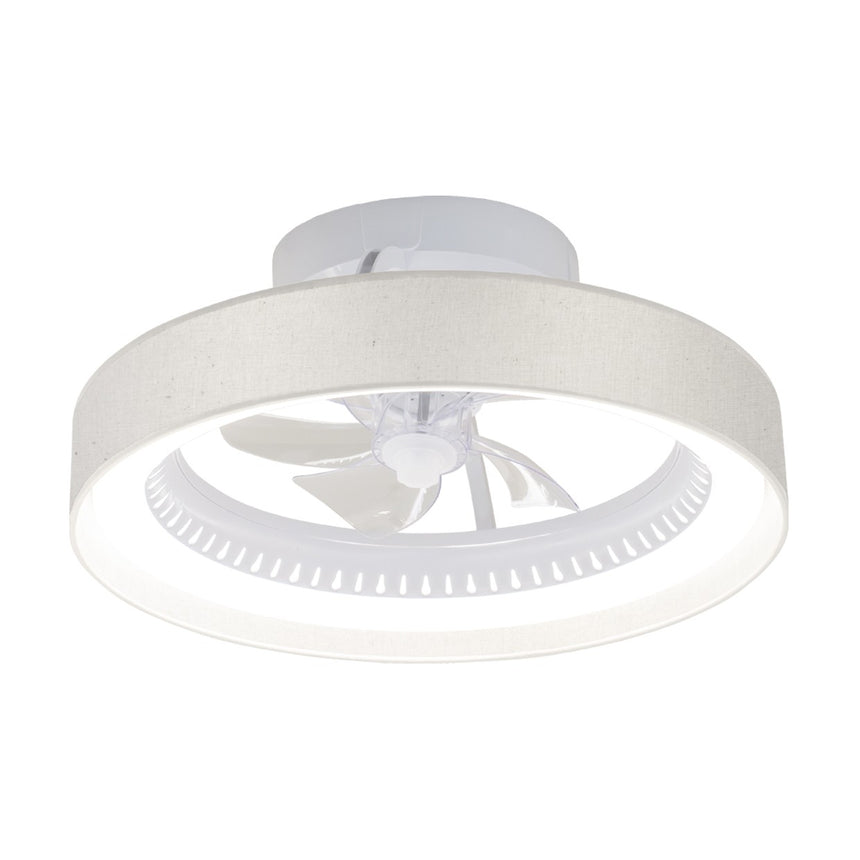 Ventilador de techo con luz AJP Arco LED blanco lino tostado 5 palas 3000-6500K Ø50cm 40W 16031 — vista 3
