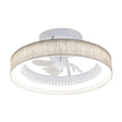 Ventilador de techo con luz AJP Arco LED blanco lino tostado 5 palas 3000-6500K Ø50cm 40W 16031 — vista 1