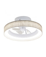 Ventilador de techo con luz AJP Arco LED blanco arpillera oscuro 5 palas 3000-6500K Ø50cm 40W 16058