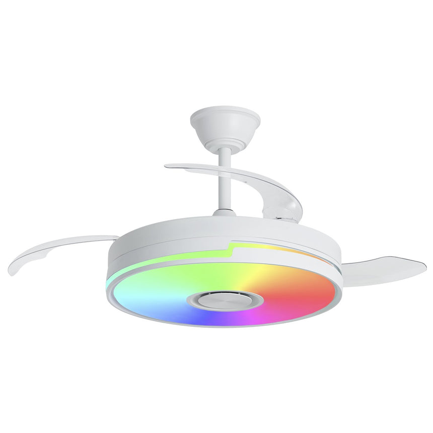 Ventilador de techo retráctil con luz AJP Auron LED blanco 3 palas 3000-6500K Ø50cm 54W 16019 — vista 1