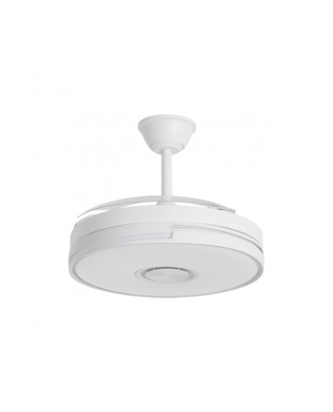 Ventilador de techo retráctil con luz AJP Auron LED blanco 3 palas 3000-6500K Ø50cm 54W 16019