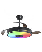 Ventilador de techo retráctil con luz AJP Auron LED blanco 3 palas 3000-6500K Ø50cm 54W 16019