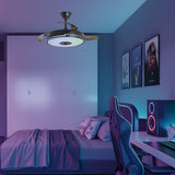 Ventilador de techo retráctil con luz AJP Auron LED negro 3 palas 3000-6500K Ø50cm 54W 16020 — vista 2
