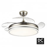 Fabrilamp Bayomo Ventilador 72w 7200lm Niquel 4 Aspas Desp. 32/47x55/108 D.3 Color.motor Dc.remoto 142591403
