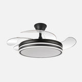 Ventilador de techo retráctil Fabrilamp Bayomo LED negro 4 palas motor DC Ø107cm 59W 142591409