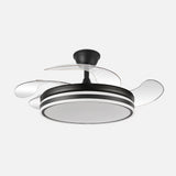 Ventilador de techo retráctil Fabrilamp Bayomo LED negro 4 palas motor DC 3000-6000K Ø107cm 59W — vista 1