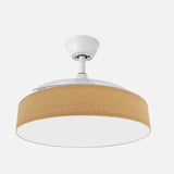 Ventilador de techo retráctil Fabrilamp Boga LED blanco amarillo 3 palas motor DC 3000-6000K Ø108cm — vista 2