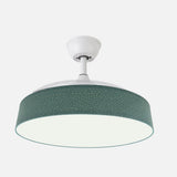 Ventilador de techo retráctil Fabrilamp Boga LED blanco verde 3 palas motor DC 3000-6000K Ø108cm 72W — vista 2