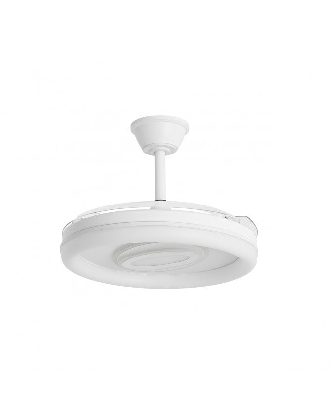 Ventilador de techo retráctil con luz AJP Bribón LED blanco 3 palas 3000-6500K Ø50cm 68W 16021