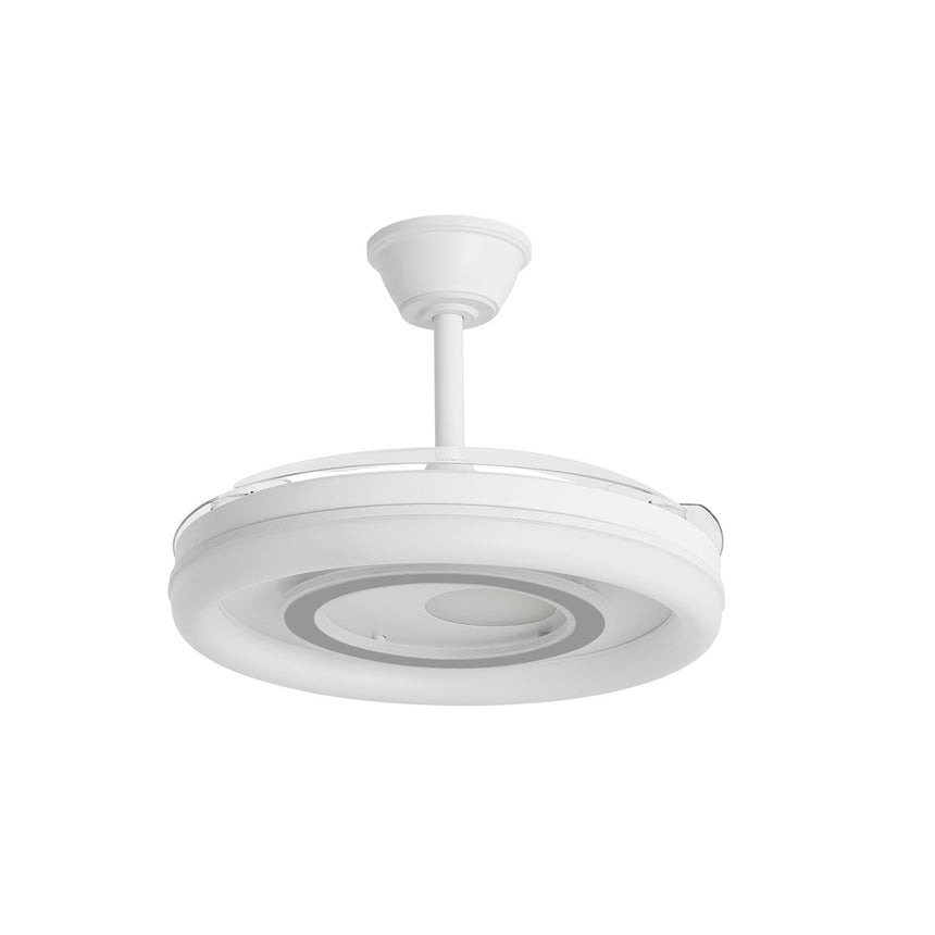 Ventilador de techo retráctil con luz AJP Bribón LED blanco plata 3 palas 3000-6500K Ø50cm 68W 16024 — vista 4