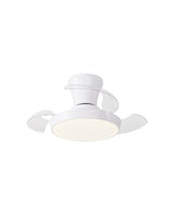 Ventilador de techo retráctil con luz AJP Cabrio LED madera 3 palas 3000-6500K Ø30cm 18W 16028