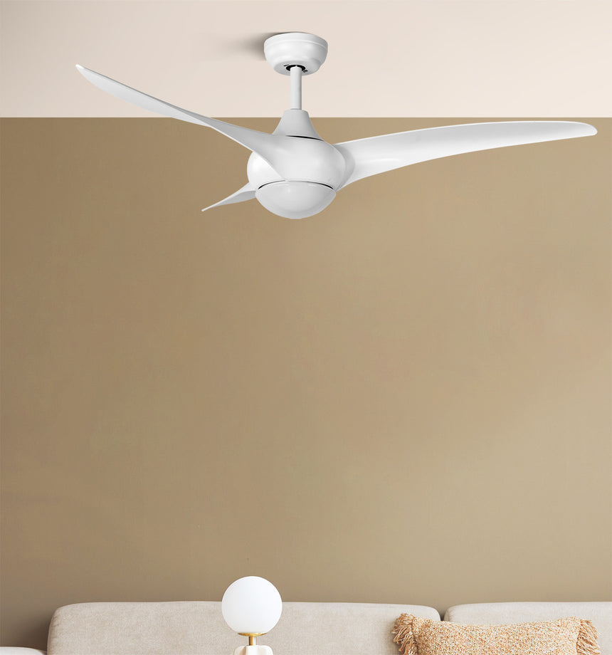 Ventilador de techo Fabrilamp Canea LED blanco 3 palas motor DC 3000-6000K Ø134cm 24W — vista 1