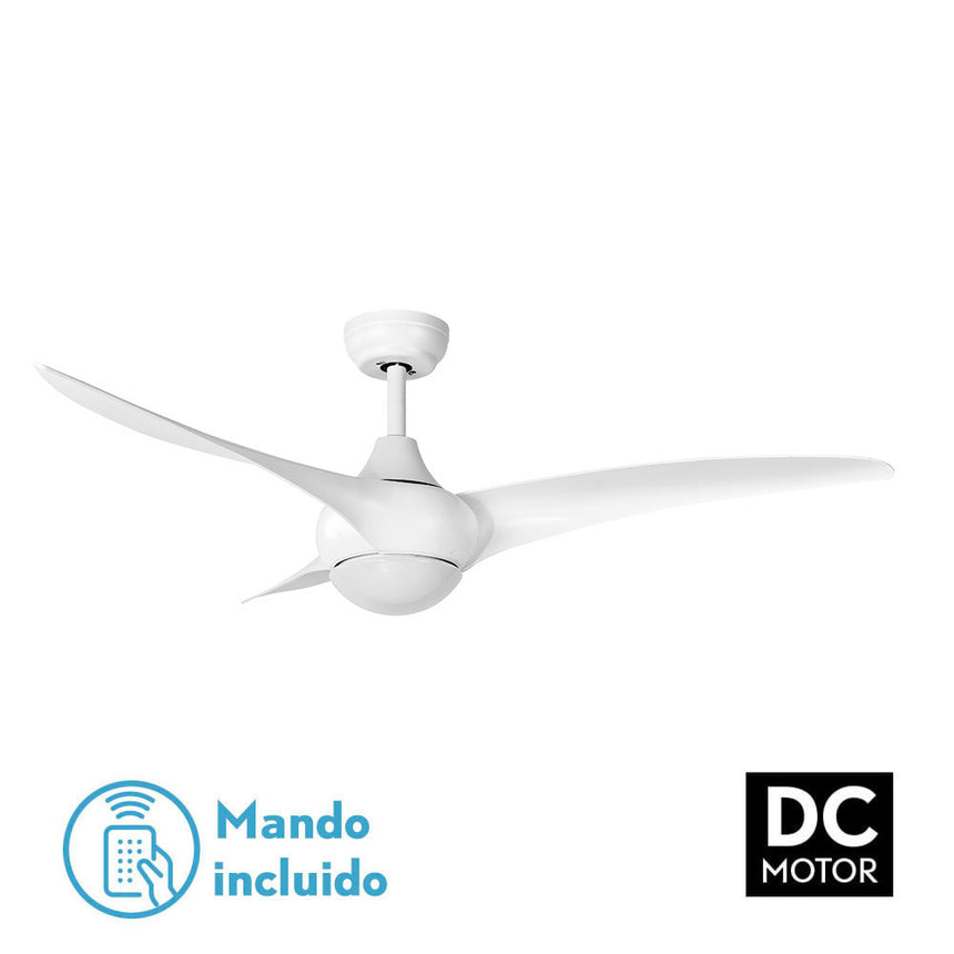 Ventilador de techo Fabrilamp Canea LED blanco 3 palas motor DC 3000-6000K Ø134cm 24W — vista 3