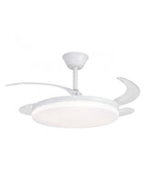 Ventilador de techo retráctil con luz AJP Creta LED blanco 4 palas 3000-6000K 30W 16026