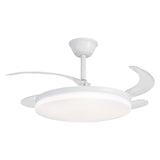 Ventilador de techo retráctil con luz AJP Creta LED blanco 4 palas 3000-6000K 30W 16026 — vista 1