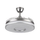 Ventilador de techo retráctil Fabrilamp Dani LED níquel 4 palas motor DC 3000-6500K Ø106cm 59W — vista 2