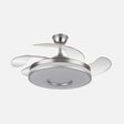 Ventilador de techo retráctil Fabrilamp Dani LED níquel 4 palas motor DC 3000-6500K Ø106cm 59W — vista 1