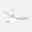 Ventilador de techo Fabrilamp Mandala LED blanco 3 palas motor DC 3000-6500K Ø120cm 48W — vista 1
