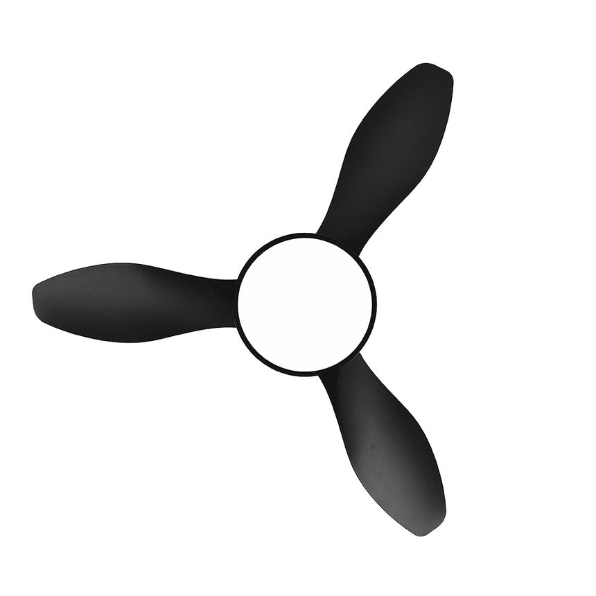 Ventilador de techo Fabrilamp Mandala LED negro 3 palas motor DC 3000-6500K Ø120cm 48W — vista 3