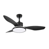 Ventilador de techo Fabrilamp Mandala LED negro 3 palas motor DC 3000-6500K Ø120cm 48W — vista 2