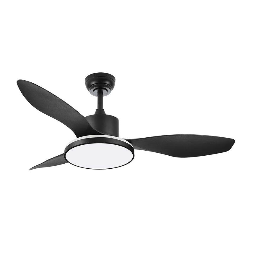 Ventilador de techo Fabrilamp Mandala LED negro 3 palas motor DC 3000-6500K Ø120cm 48W — vista 2