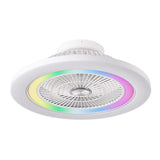 Ventilador de techo retráctil Fabrilamp Antartida LED blanco 5 palas motor DC Ø58cm 50W — vista 2