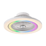 Ventilador de techo retráctil Fabrilamp Antartida LED blanco 5 palas motor DC Ø58cm 50W — vista 1