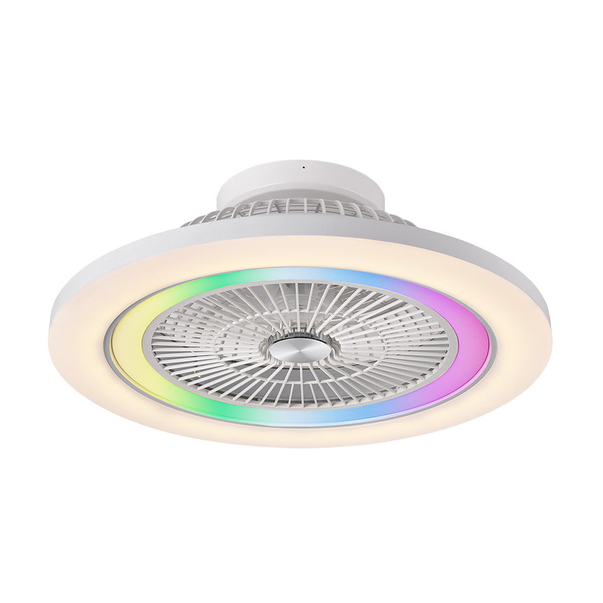 Ventilador de techo retráctil Fabrilamp Antartida LED blanco 5 palas motor DC Ø58cm 50W — vista 1