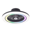 Ventilador de techo retráctil Fabrilamp Antartida LED negro 5 palas motor DC Ø58cm 50W — vista 1