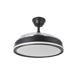 Ventilador de techo retráctil Fabrilamp Cacique LED negro 3 palas motor DC 3000-6500K Ø107cm 59W — vista 4