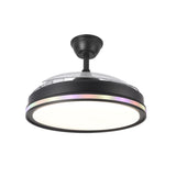 Ventilador de techo retráctil Fabrilamp Cacique LED negro 3 palas motor DC 3000-6500K Ø107cm 59W — vista 2