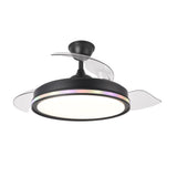 Ventilador de techo retráctil Fabrilamp Cacique LED negro 3 palas motor DC 3000-6500K Ø107cm 59W — vista 1