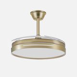 Ventilador de techo retráctil Fabrilamp Micenas LED cuero 4 palas motor DC 3000-6500K Ø106cm 59W — vista 2